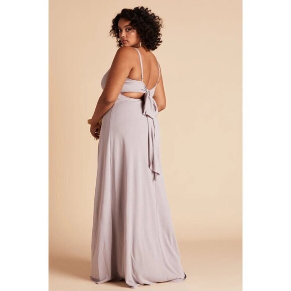 Birdy Grey Benny Cut Out Tie Back Maxi Formal Bridesmaid Dress Lilac 1X NWT - Picture 2 of 16